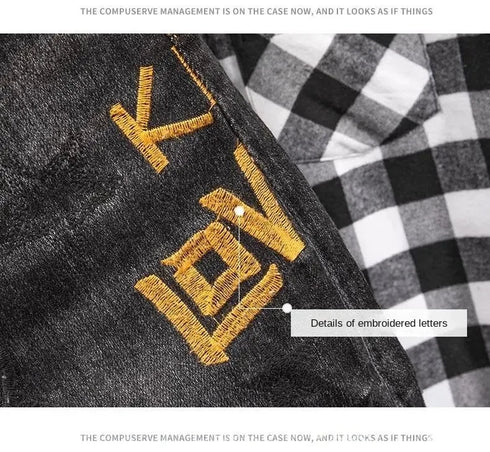 Luxury Streetwear Slim Fit Denim Jeans with 3D Embroidery Design for Casual Spring and Autumn Fashion - Perfect for Medium Wash Jeans Outfit and Punk Style