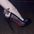 Lace Bowknot Fishmouth Thin High Heels Sandals Elegant
