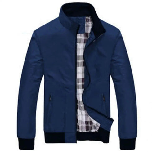 Stylish Men's Spring Jacket with Elastic Cuffs - Versatile Casual Outdoor Coat for Autumn Mountaineering Adventures