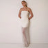 Wedding Dress Bridal Gown Satin Sheath Lace Strapless Silhouette for Civil Ceremony