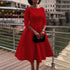 Elegant Women Party Dresses A Line with Waist Belt for Classy Office and Wedding Guests