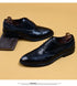 Genuine Cow Leather Brogue Oxford Shoes for Men Vintage Handmade Casual Flats