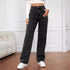 Baggy Straight Jeans For Women High Waisted Retro Style Flare Denim Pants Jeans Casual