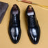 Genuine Cow Leather Brogue Oxford Shoes for Men Vintage Handmade Casual Flats