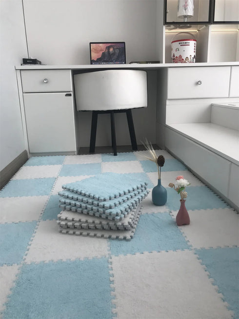 Soft Plush Kids Carpet Play Mat Interlocking EVA Foam Rug for Children