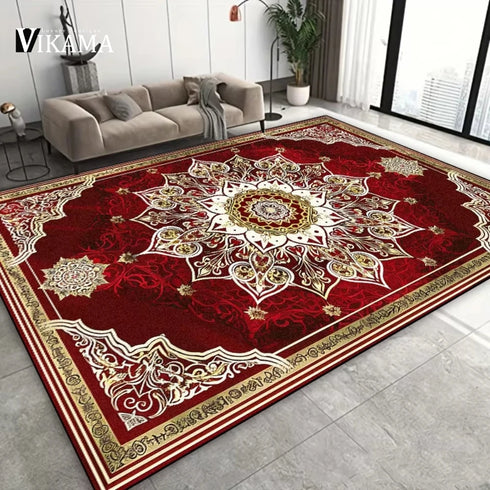 Luxury Persian Large Size Carpet for Living Room Decor Non-Slip Washable Rug