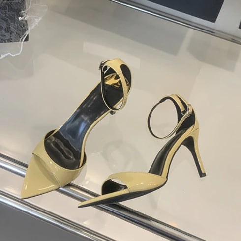 Pointed Toe Ankle Strap Gladiator Heels For Women Sandal