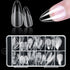 120Pcs Clear Frosted Stiletto, Almond, and Square Fake Nails - Full Coverage Gel X Coffin Manicure Tips for Stunning Autumn Nails