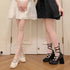 Elegant Chunky Heels Lolita Pumps for Women - Lace-Up Ballet Style Single Shoes for Spring and Autumn Parties, Fashionable French-Inspired Footwear with Square Toe and Super High Heel