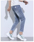 Korean Street Luxury Work Pants Men's Jogger Jeans Denim Wear