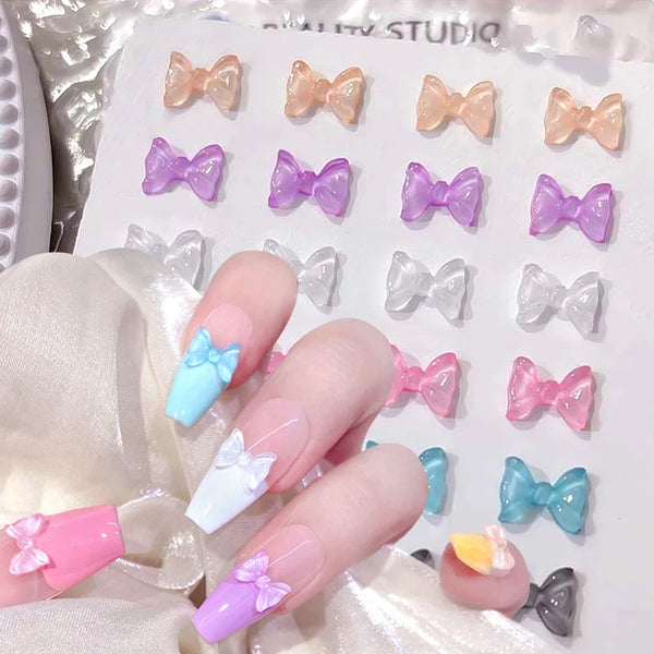 Kwaii Mocha Ice Jelly Nail Art Decorations – Shiny Acrylic Rhinestone Charm Accessories for Stunning Manicure and DIY Nail Tips