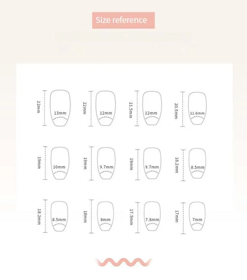 Wearable Detachable Love-Themed Checkerboard Fake Nail Pieces for a Sweetheart Manicure