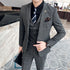 Stylish Business Casual Three-Piece Suit for Men with Vest and Trousers