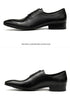 Italian Handmade Men's Oxford Shoes Real Calf Leather Classic Brogue Business Wedding Dress Shoes
