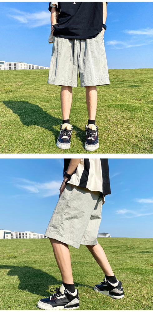 Men's Shorts Pants Summer Casual Drawstring Baggy Trousers