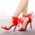 Elegant Women's Sandals with Pointed Toe and Butterfly Knot for Wedding and Office Wear