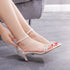 Glamorous Rhinestone Strappy Summer Pumps with 5cm Stiletto Heels for Women