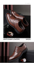 Men Classic Retro Brogues Lace Up Business Leather Shoes Formal Office Flats Wedding Party Oxford Shoes