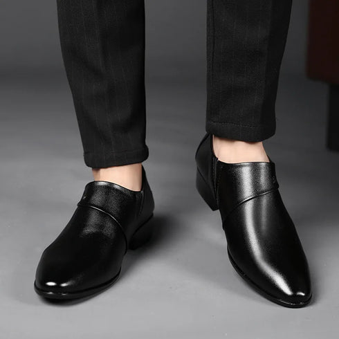Men PU Leather Formal Dress Shoes for Office Work and Parties