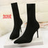 Sexy Sock Boots Knitting Stretch High Heels for Women Fashion Shoes Ankle Boots