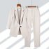 Elegant Women's Casual Blazers Jacket and Slim Fit Pants Two Piece Suit for Professional Summer Wear - Stylish Korean Inspired Outfit Set