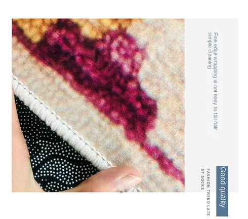 Retro Persian Carpet Blanket for Bedroom and Living Room Decor