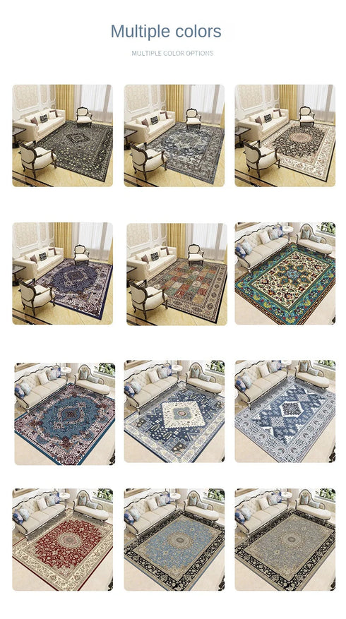 Retro Persian Carpet Blanket for Bedroom and Living Room Decor