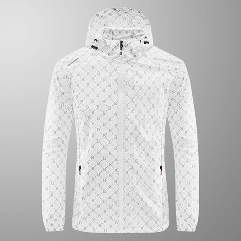 Men's Lightweight Summer Cycling Jacket - UV Protection Windbreaker for Mountain Hiking, Fishing, and Casual Sports with Quick Drying Hooded Design