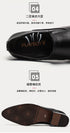 Men's Leather Business Shoes Slip-On Pointed Toe Loafers for Weddings and Daily Wear