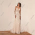 Wedding Dress Bridal Gown Mermaid Lace Illusion Long Sleeves Back Zipper Button Detail