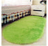 Oval Plush Rugs for Bedroom and Living Room Decor Non Slip Furry Carpet Hand Washable
