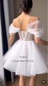 Simple Short Bride Wedding Dresses Appliques Lace Corset Gowns