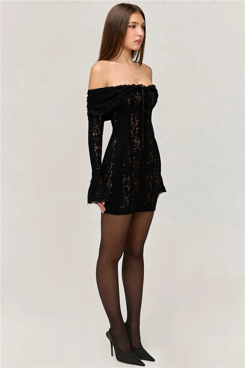 Mozision Lace Off-shoulder Sexy Maxi Dress Elegant Evening Dress