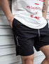 Lightweight Quick-Drying Men's Fitness Shorts with Drawstring and Pockets