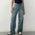 Women Wide Leg Jeans Casual High Waist Baggy Denim Pants