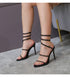 Rhinestone Snake Stiletto Gladiator Sandals For Wedding