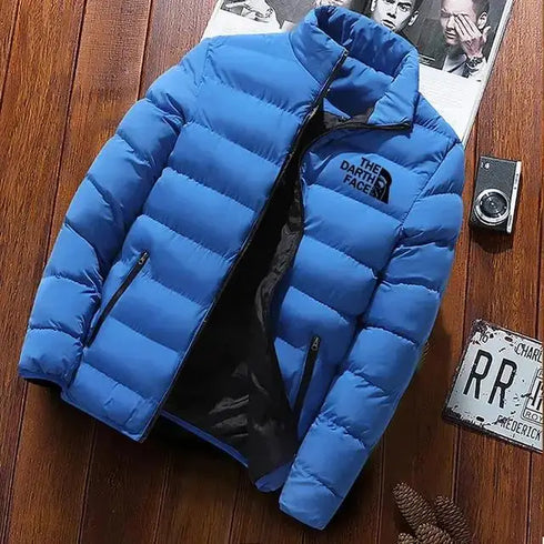 Men's Warm Stand Collar Winter Down Jacket - Casual Street Fashion Parka for Autumn and Winter Adventures