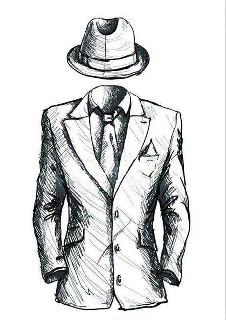 Elegant Black and White Striped Men's Formal Suit - Slim Fit Single Breasted Notch Lapel 2-Piece Jacket and Pants Outfit for Weddings, Prom, and Business Events