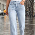 Baggy Jeans With Relaxed Straight Leg Silhouette Denim Pants For Women Casual Light Wash