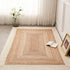 Hand-Woven Jute Carpet for Living Room Multi-Scene Use Double-Sided Entrance Mat