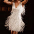 Plus Size Sexy V-Neck Tassel Mini Dress for Women Elegant Sleeveless Evening Party Dress
