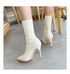 Sexy Sock Boots Knitting Stretch High Heels for Women Fashion Shoes Ankle Boots
