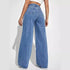 Baggy Straight Jeans For Women High Waisted Retro Style Flare Denim Pants Jeans Casual