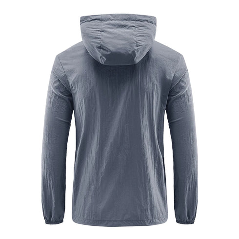 Men's Lightweight Summer Sun Protection Jacket – Casual Outerwear with Hood for Outdoor Adventures