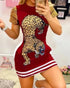 Summer Sexy Dress Women Casual Pocket Short Sleeve Bodycon Mini Dress