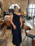 Bridesmaid Dress One Shoulder Chiffon With Pleated Ruffles A-Line Floor-Length Slit Bridal Dress