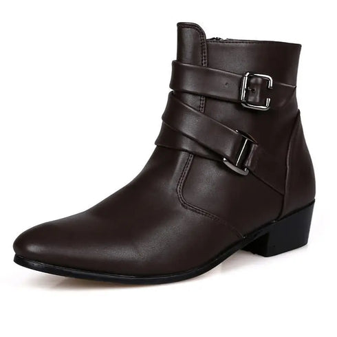 Stylish Men's Leather Chelsea Boots for Winter Business Wear