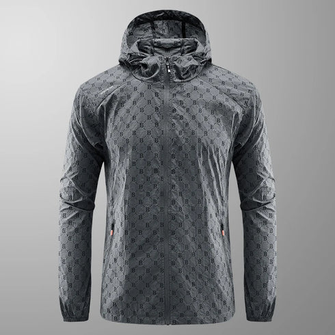 Men's Lightweight Summer Cycling Jacket - UV Protection Windbreaker for Mountain Hiking, Fishing, and Casual Sports with Quick Drying Hooded Design