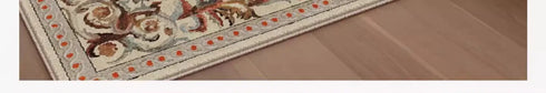 Retro Luxury Carpet for Living Room and Bedroom Soft Non-Slip Machine Washable Rug