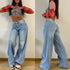 Casual Baggy Jeans for Women: High Waist Mom Jeans with Flare Pants for Streetwear - Perfect for Fall Outfits and Effortless Styling with Wide Leg Jeans Outfit Ideas